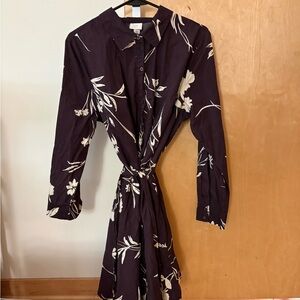 a new day Black and White Floral Long Sleeve Dress